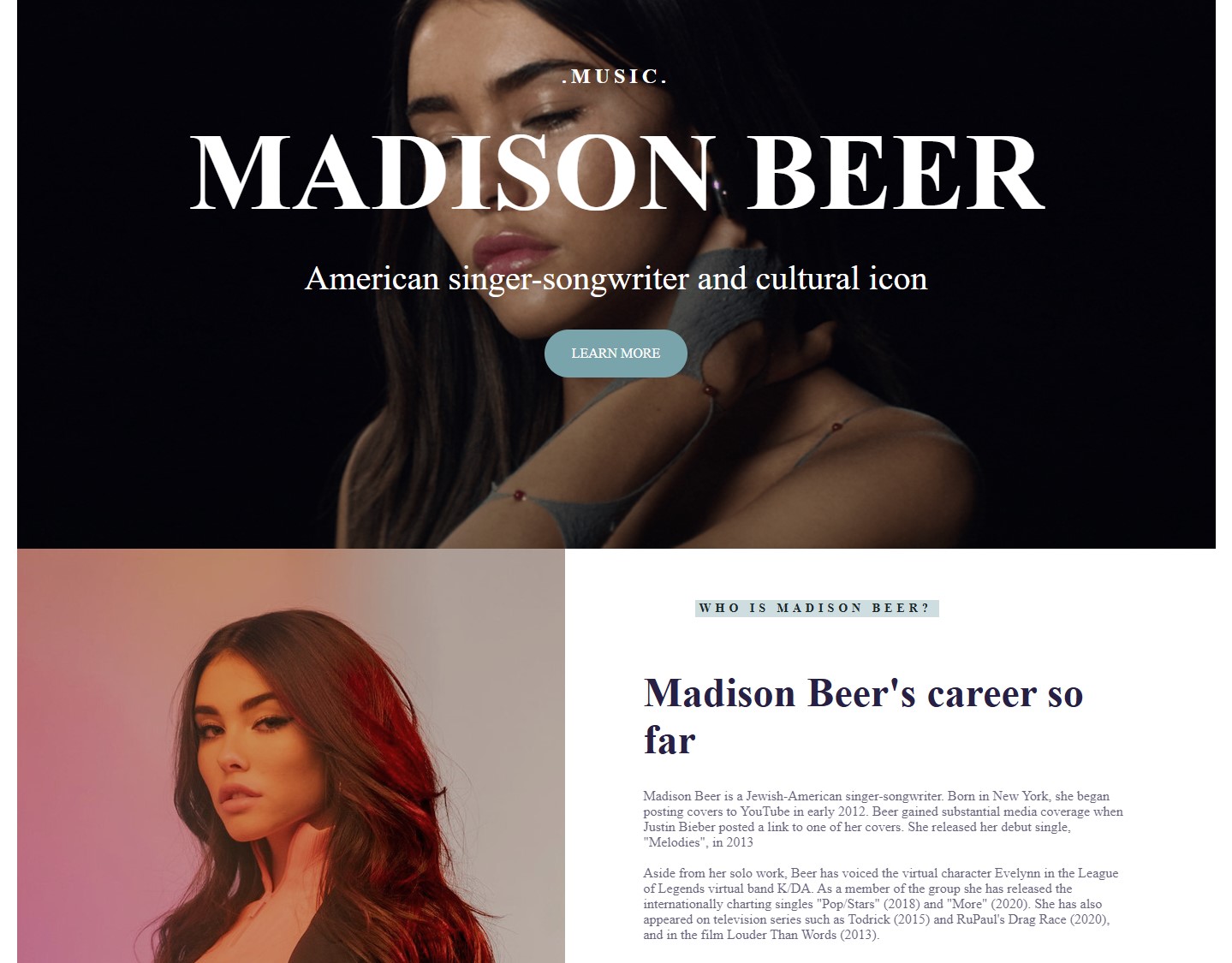 Madison Beer Fanpage preview